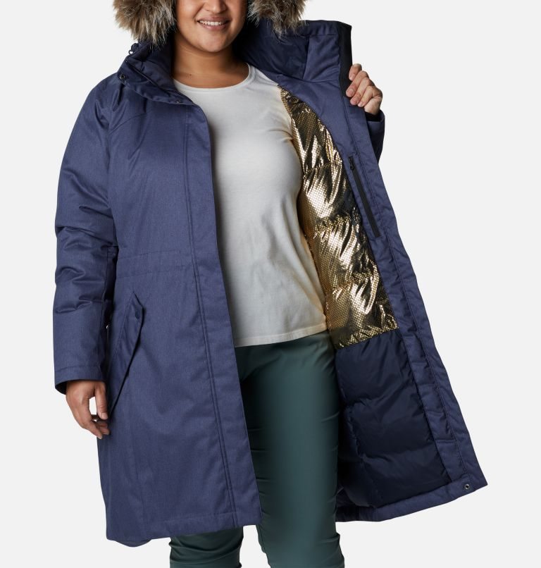 Jachete Parka Columbia Juniper Ridge Omni-Heat Infinity Down Dama Bleumarin | Plus Size QJ80719MZ